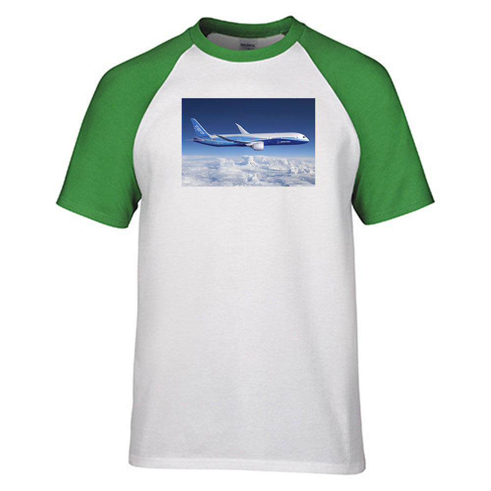 Boeing 787 Dreamliner Designed Raglan T-Shirts