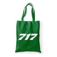Thumbnail for 717 Flat Text Designed Tote Bags