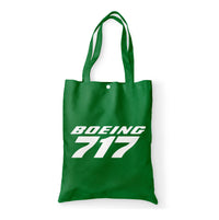 Thumbnail for Boeing 717 & Text Designed Tote Bags
