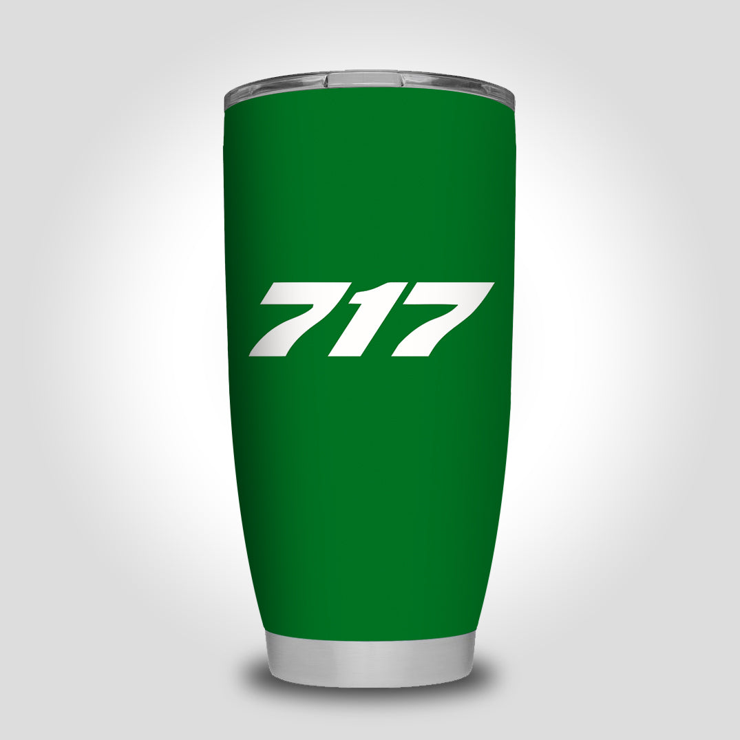 717 Flat Text Designed Tumbler Travel Mugs