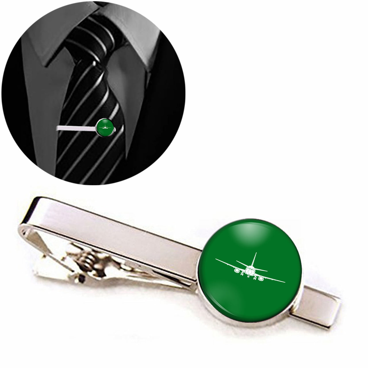 Boeing 737 Silhouette Designed Tie Clips