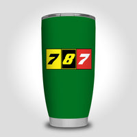 Thumbnail for Flat Colourful 787 Designed Tumbler Travel Mugs