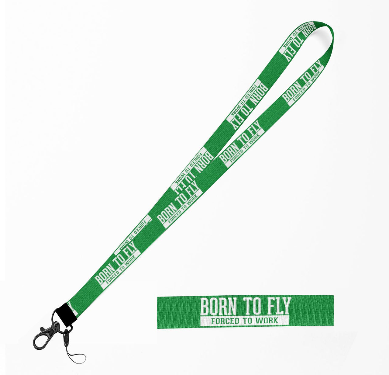 Born To Fly Forced To Work Designed Lanyard & ID Holders