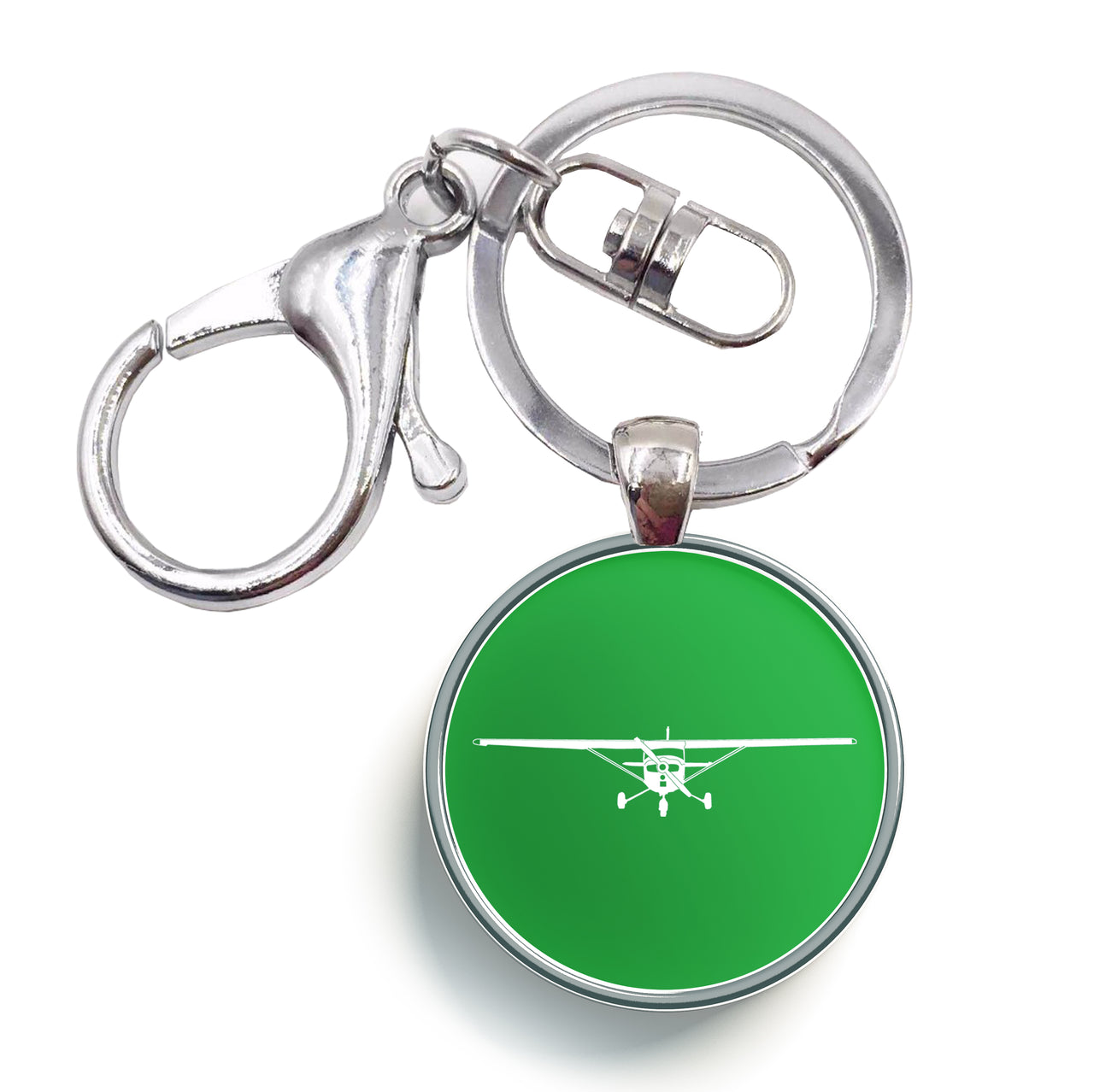 Cessna 172 Silhouette Designed Circle Key Chains