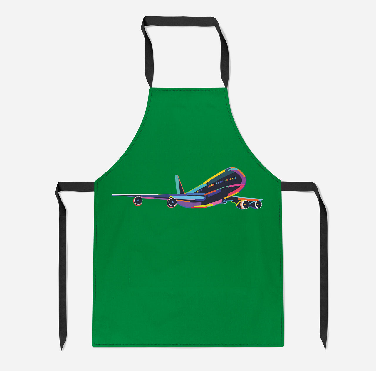 Multicolor Airplane Designed Kitchen Aprons