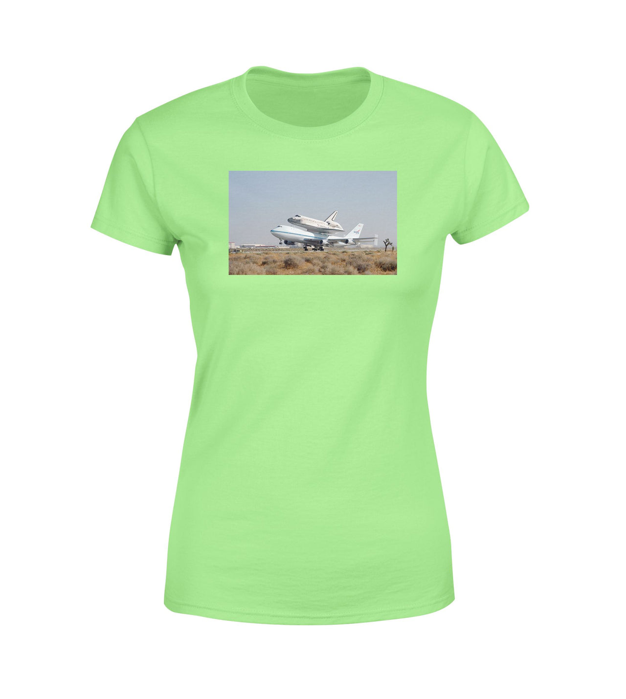 Boeing 747 Carrying Nasa's Space Shuttle Designed Women T-Shirts