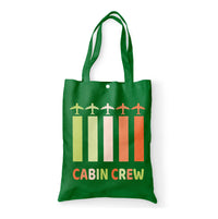 Thumbnail for Colourful Cabin Crew Designed Tote Bags