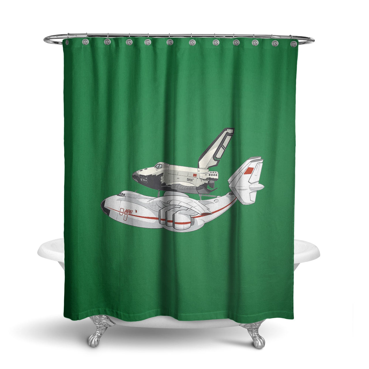Buran & An-225 Designed Shower Curtains