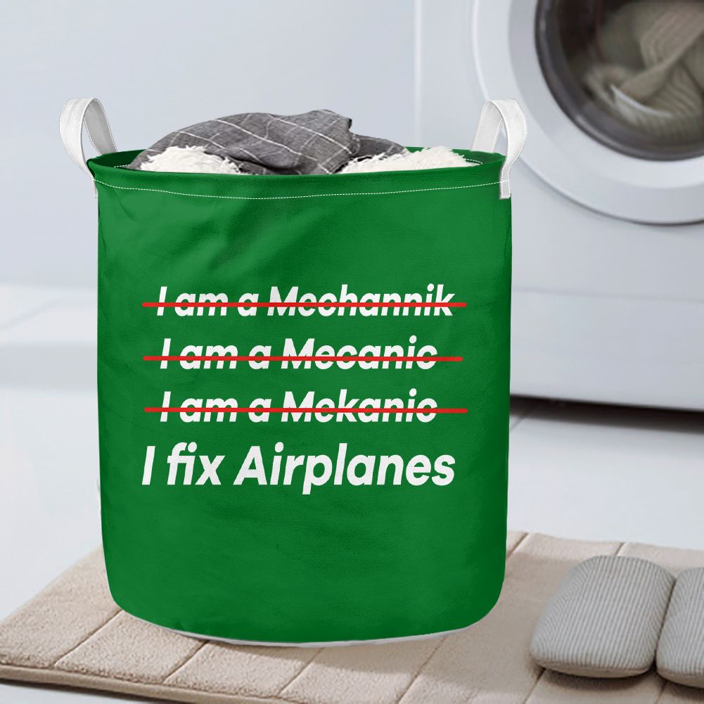 I Fix Airplanes Designed Laundry Baskets