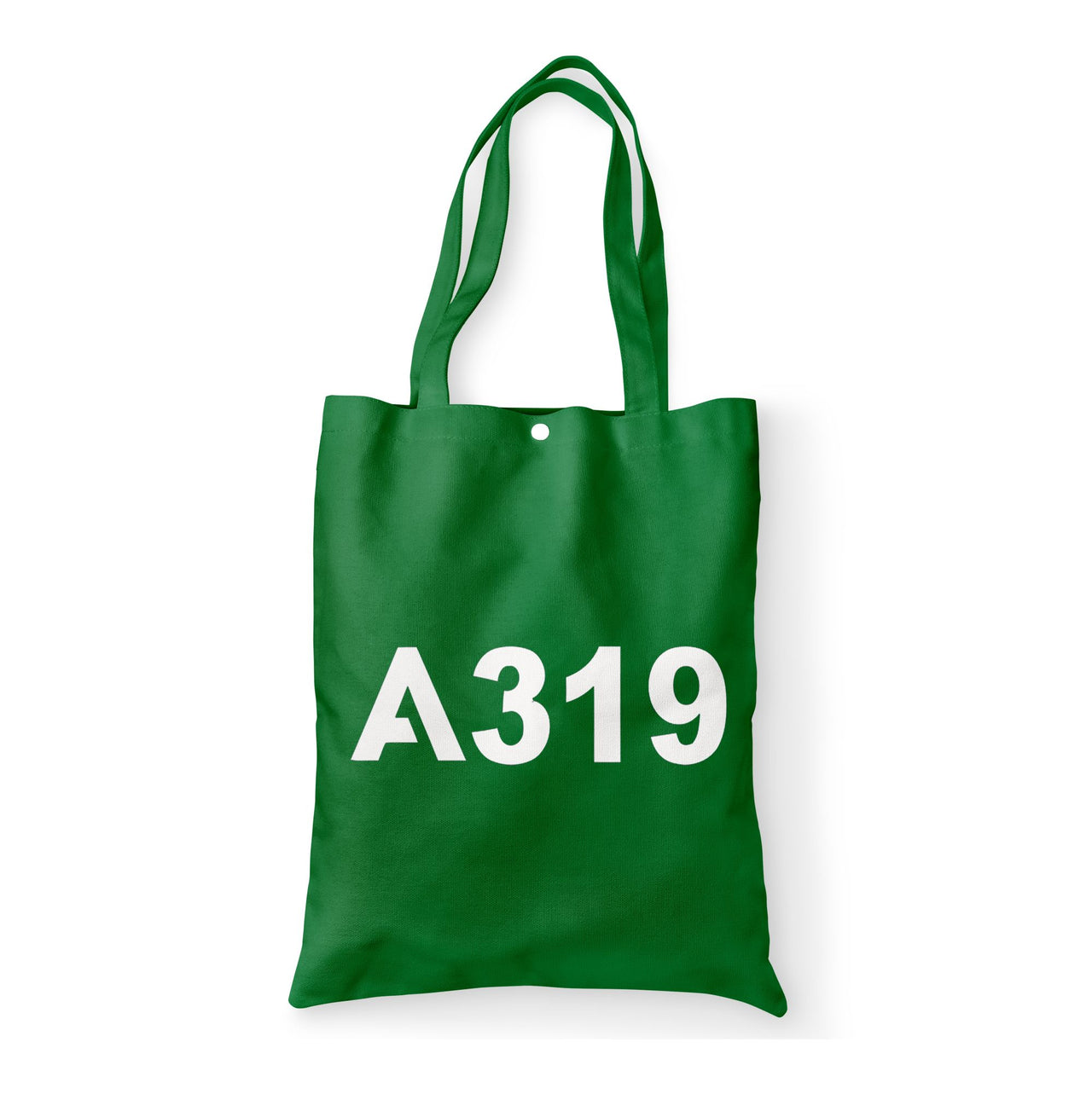 A319 Flat Text Designed Tote Bags