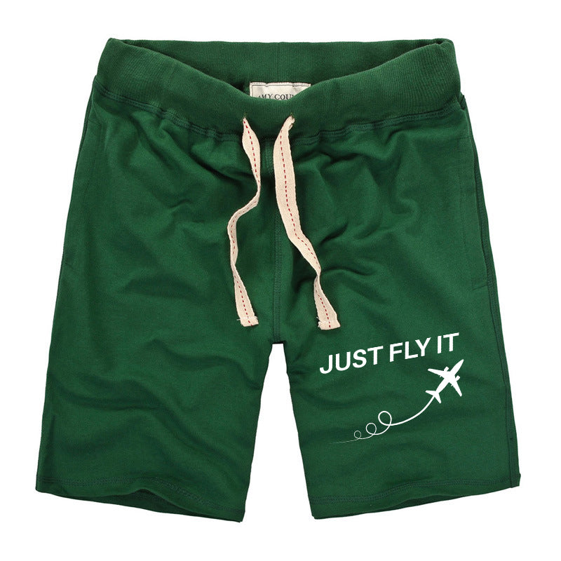 Just Fly It Designed Cotton Shorts