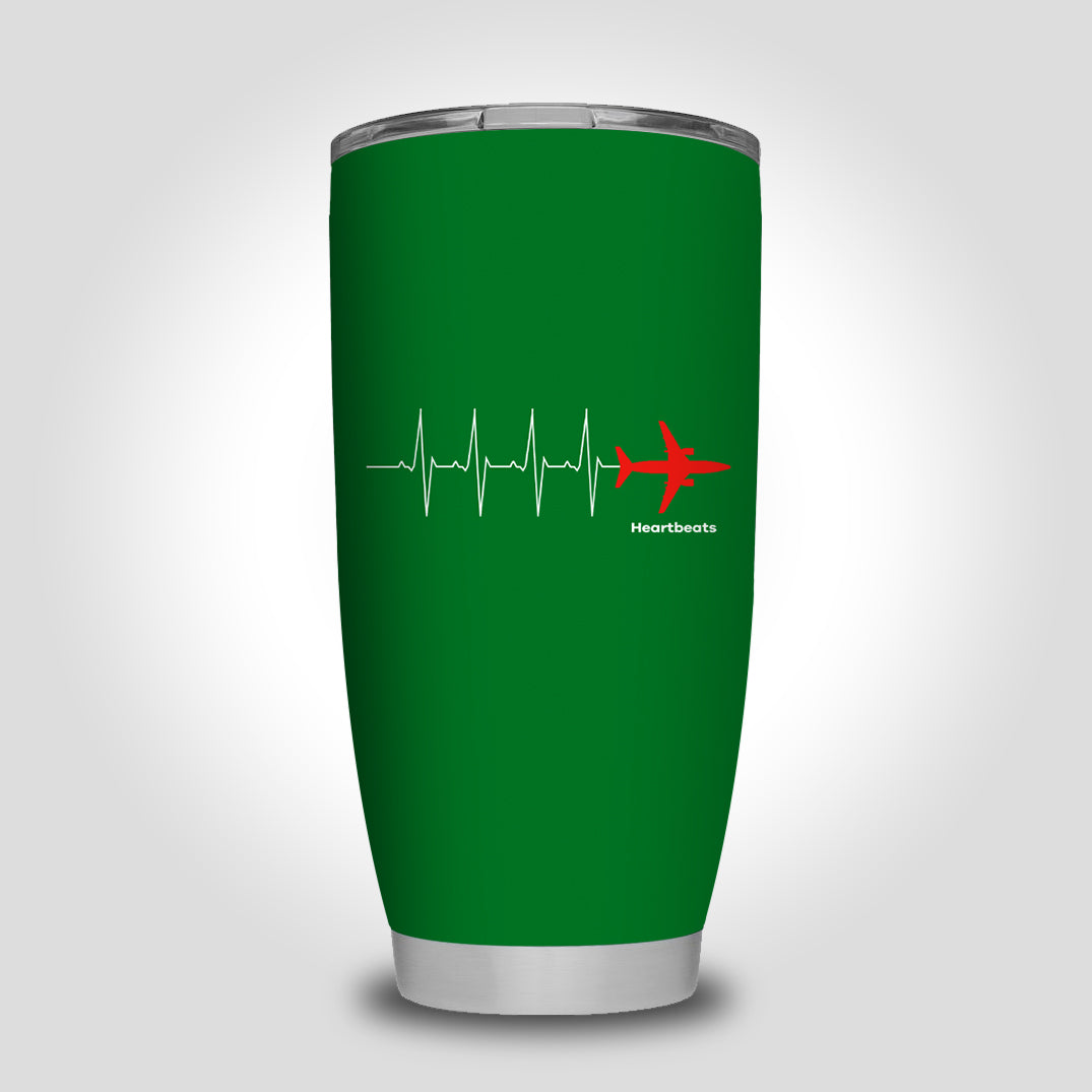 Aviation Heartbeats Designed Tumbler Travel Mugs