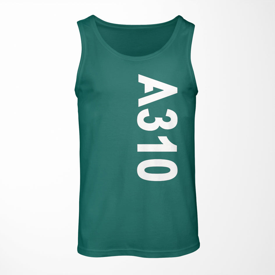 A310 Text Designed Tank Tops
