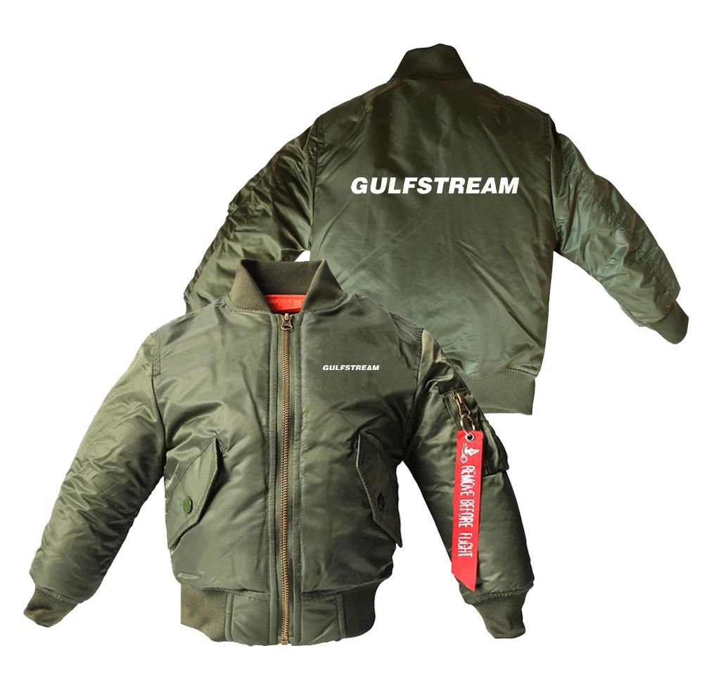 Gulfstream & Text Designed Children Bomber Jackets