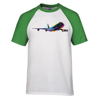 Thumbnail for Multicolor Airplane Designed Raglan T-Shirts