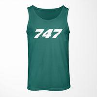 Thumbnail for 747 Flat Text Designed Tank Tops