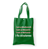 Thumbnail for I Fix Airplanes Designed Tote Bags