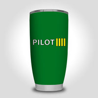 Thumbnail for Pilot & Stripes (4 Lines) Designed Tumbler Travel Mugs