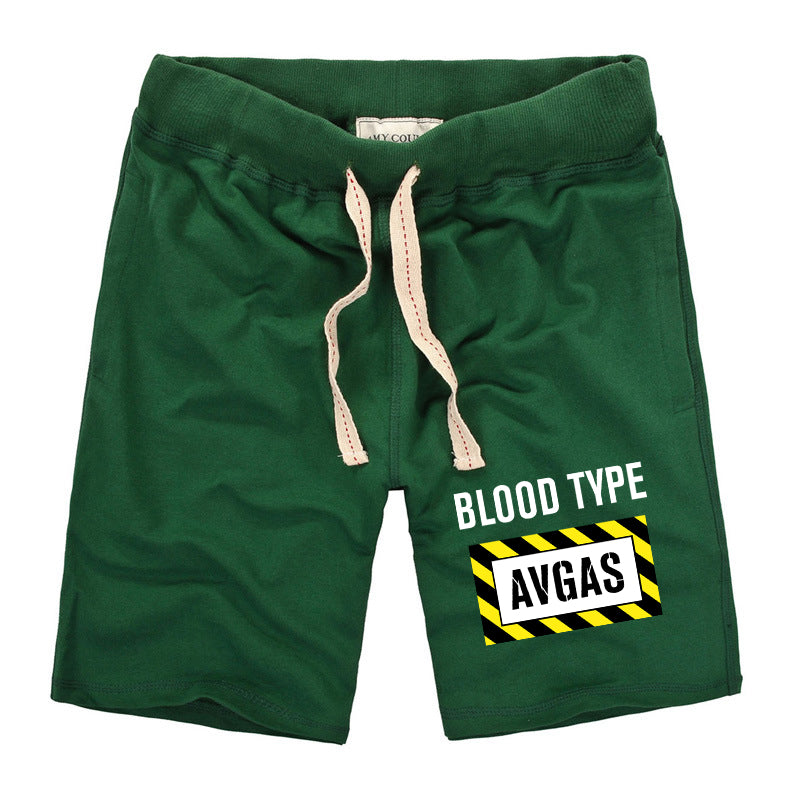 Blood Type AVGAS Designed Cotton Shorts