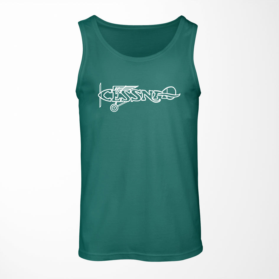 Special Cessna Text Designed Tank Tops