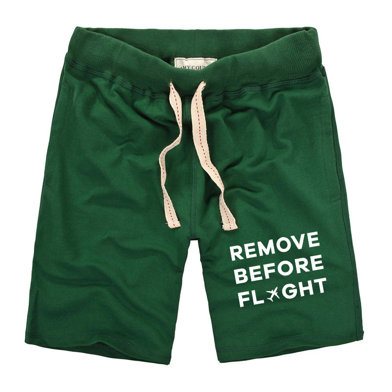 Remove Before Flight Designed Cotton Shorts