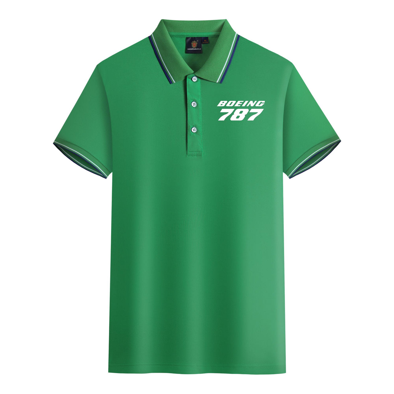 Boeing 787 & Text Designed Stylish Polo T-Shirts