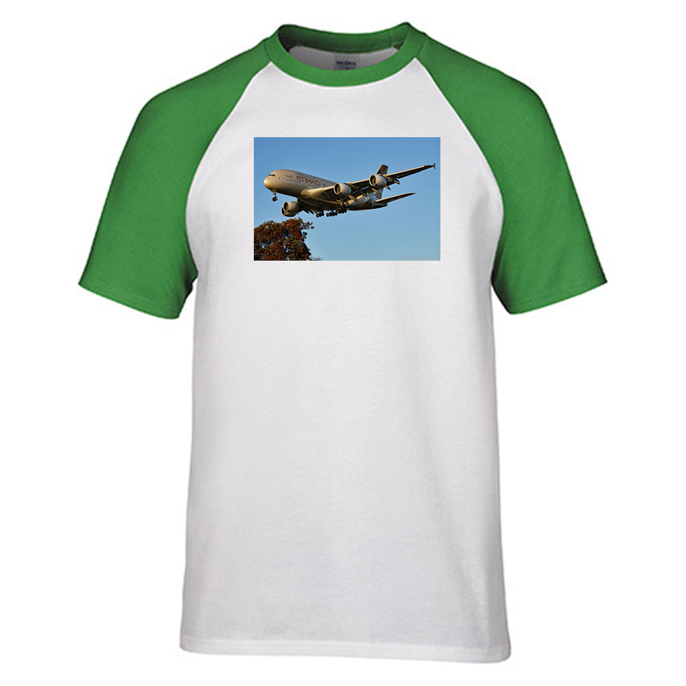 Etihad Airways A380 Designed Raglan T-Shirts