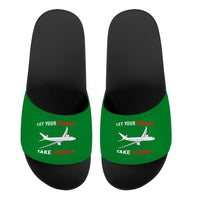 Thumbnail for Let Your Dreams Take Flight Designed Sport Slippers