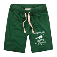 Thumbnail for People Fly Planes Pilots Fly Helicopters Designed Cotton Shorts