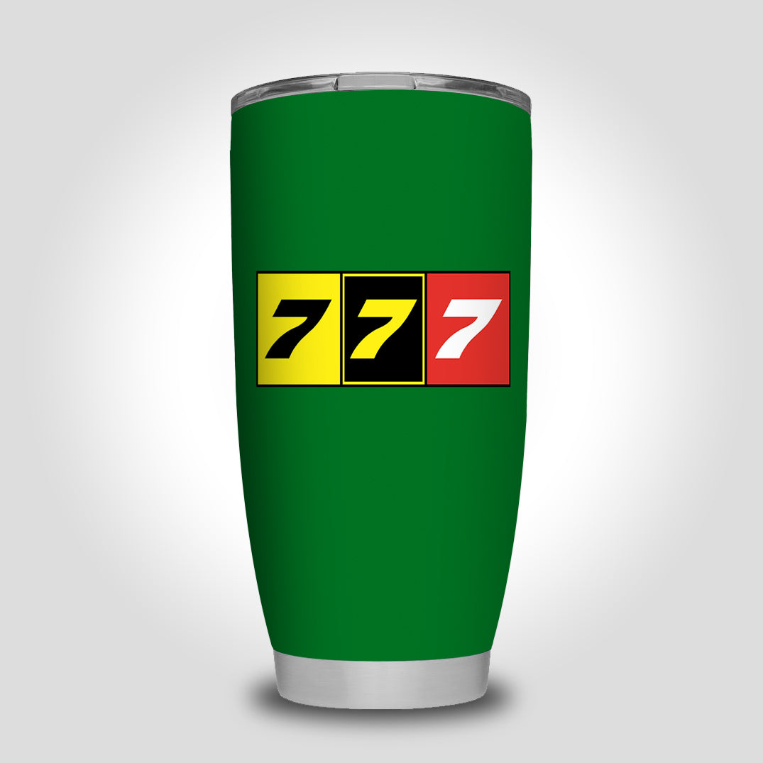 Flat Colourful 777 Designed Tumbler Travel Mugs