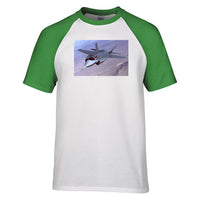 Thumbnail for Fighter Jet 35 Captured in the Air Designed Raglan T-Shirts