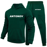 Thumbnail for Antonov & Text Designed Hoodies & Sweatpants Set