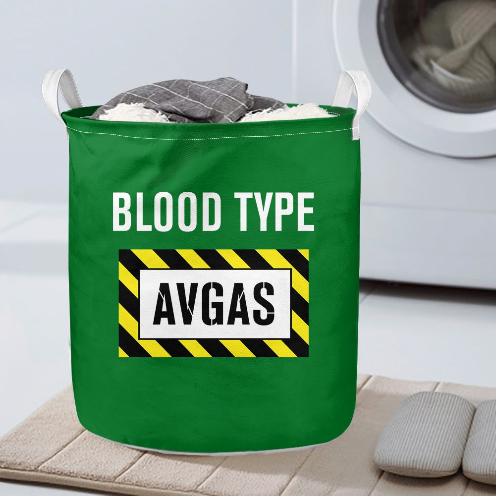 Blood Type AVGAS Designed Laundry Baskets
