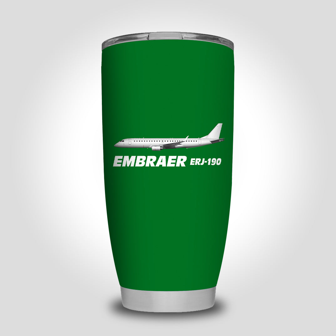 The Embraer ERJ-190 Designed Tumbler Travel Mugs