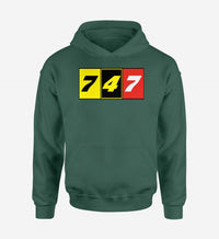 Thumbnail for Flat Colourful 747 Designed Hoodies