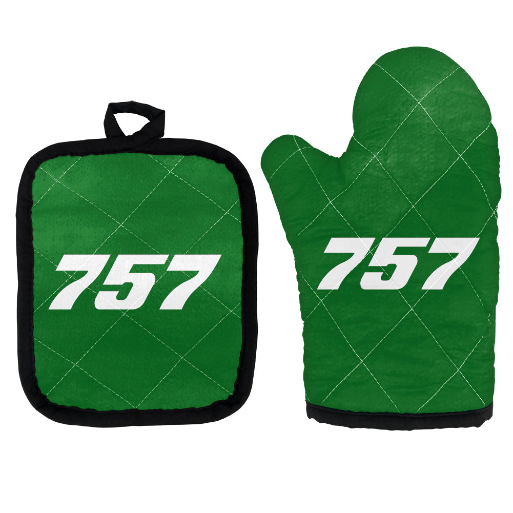 757 Flat Text Designed Kitchen Glove & Holder