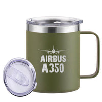 Thumbnail for Airbus A350 & Plane Designed Stainless Steel Laser Engraved Mugs