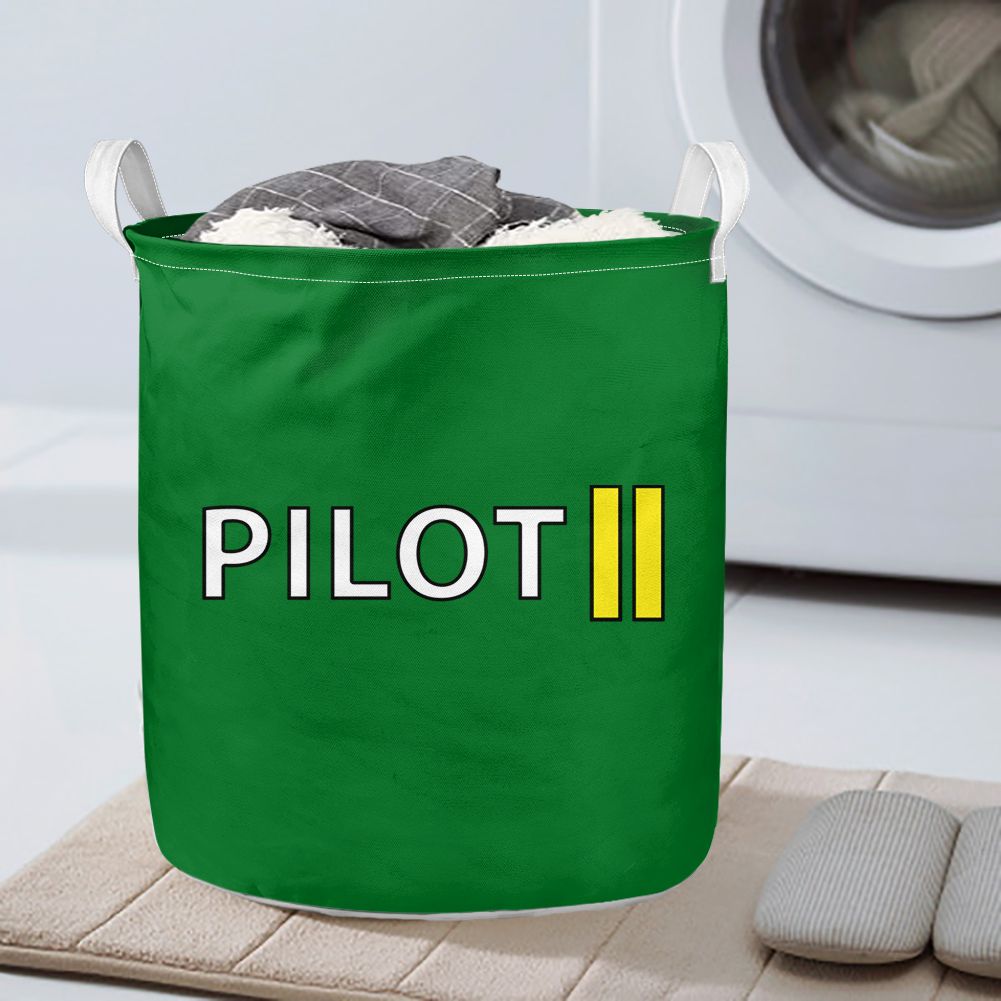 Pilot & Stripes (2 Lines) Designed Laundry Baskets