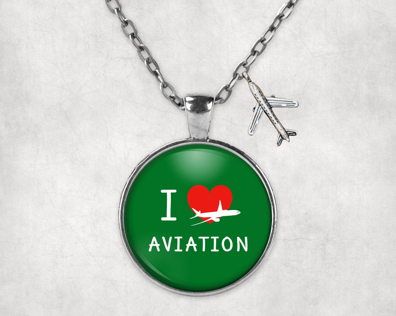 I Love Aviation Designed Necklaces