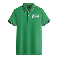Thumbnail for Boeing 777 & Text Designed Stylish Polo T-Shirts