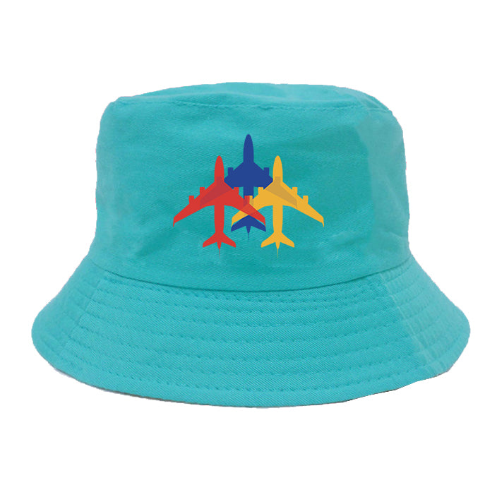 Colourful 3 Airplanes Designed Summer & Stylish Hats