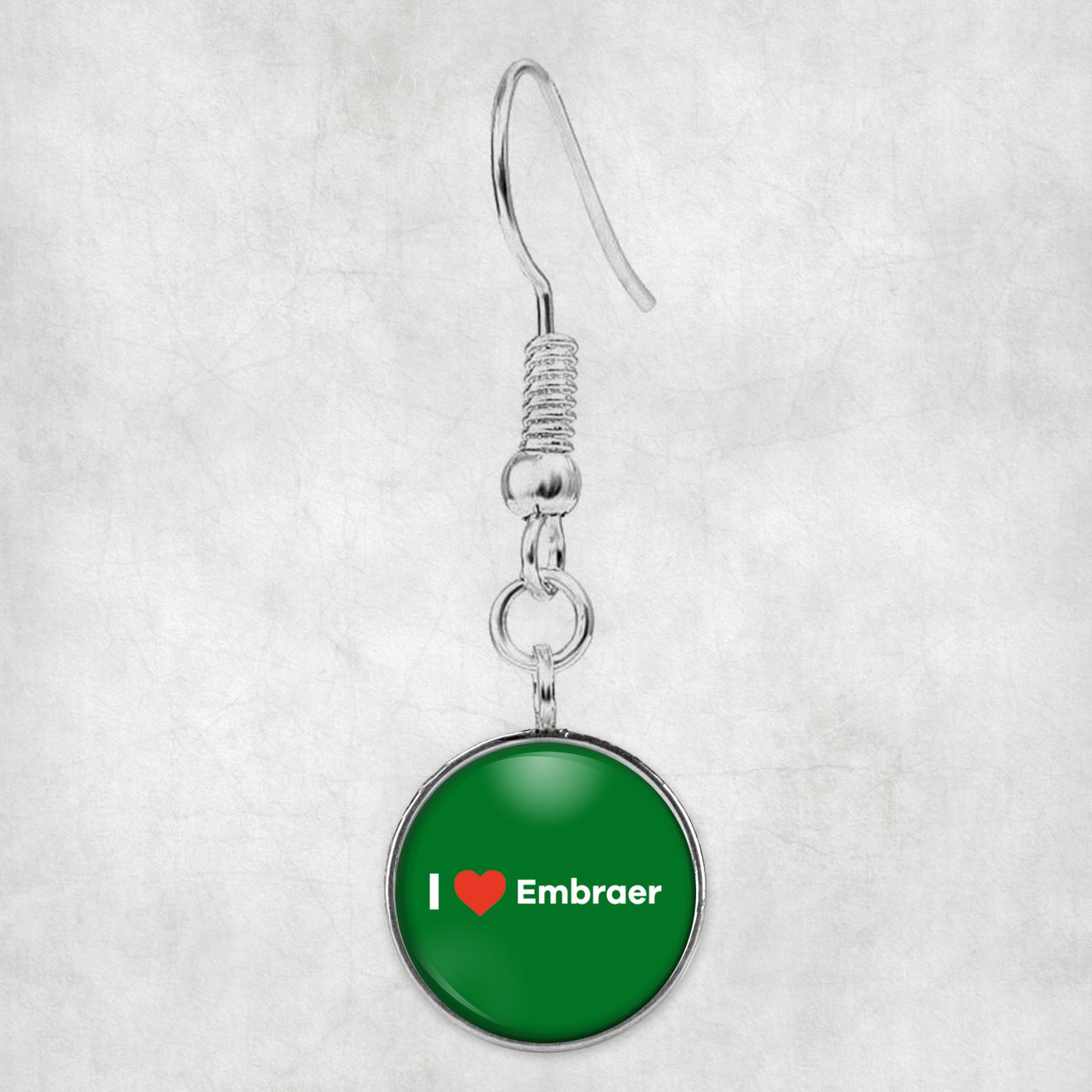 I Love Embraer Designed Earrings