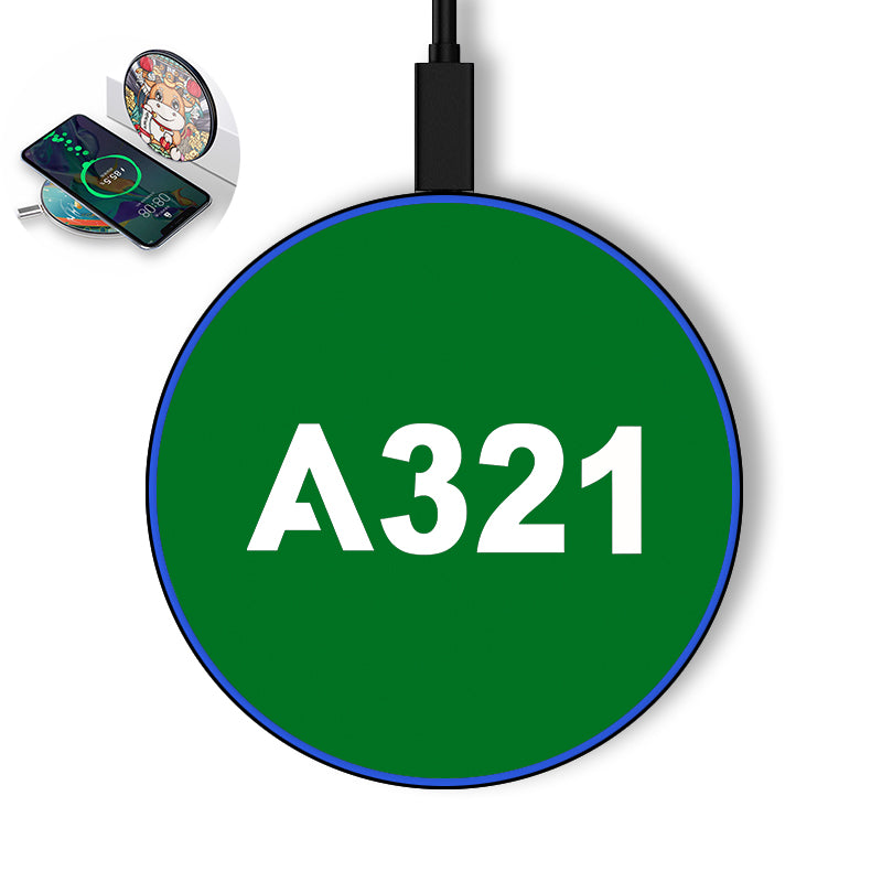 A321 Flat Text Designed Wireless Chargers