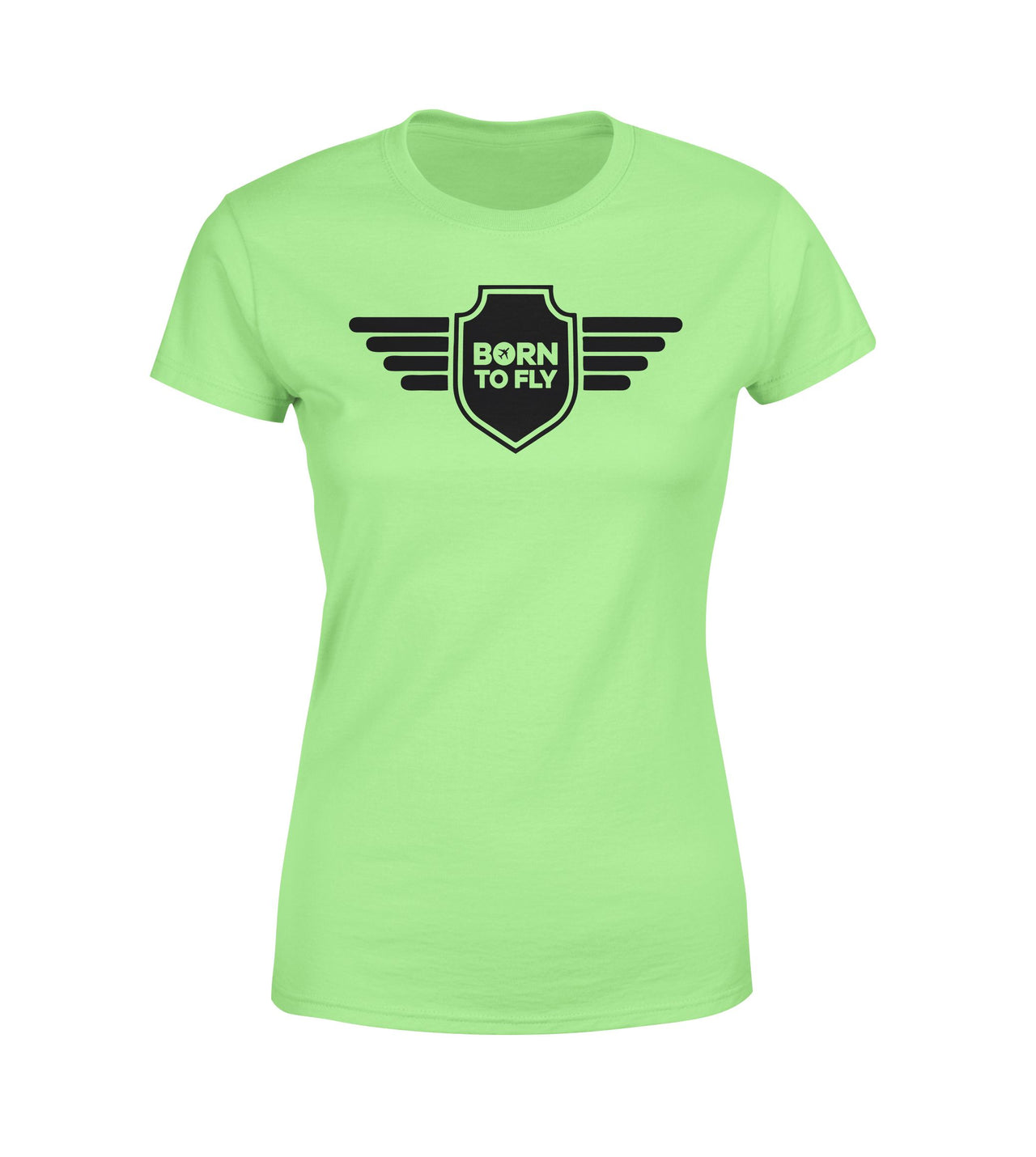 Born To Fly & Badge Designed Women T-Shirts
