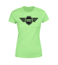 Thumbnail for Born To Fly & Badge Designed Women T-Shirts