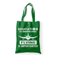 Thumbnail for Flying is Importanter Designed Tote Bags