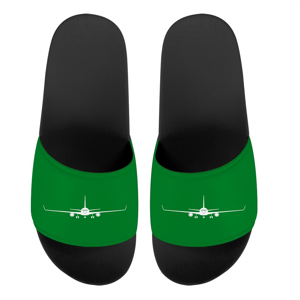 Boeing 767 Silhouette Designed Sport Slippers