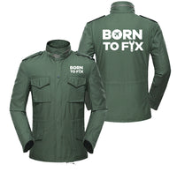 Thumbnail for Born To Fix Airplanes Designed Military Coats