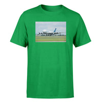 Thumbnail for Departing Airbus A380 with Original Livery Designed T-Shirts