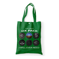 Thumbnail for The Only Six Pack I Will Ever Need Designed Tote Bags